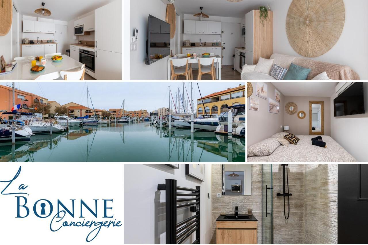 La Perle Du Port * Terrasse * Clim * Mer A 5 Min * Chambre * Карнон-Плаж Экстерьер фото